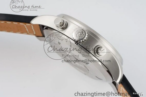 MIROTIME 0524 Pilot Chrono SS AZF 1:1 Best Edition Blue Dial on Brown Leather Strap A TimelessDesign 7060